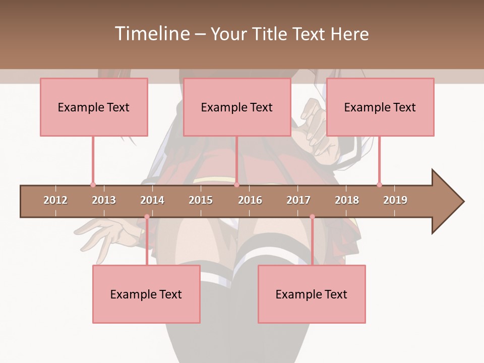 A Girl With Red Hair Is Standing In Front Of A Brown Background PowerPoint Template