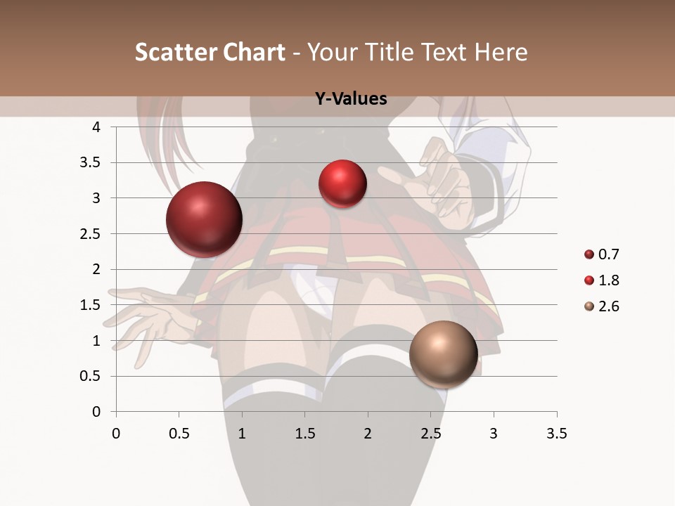 A Girl With Red Hair Is Standing In Front Of A Brown Background PowerPoint Template