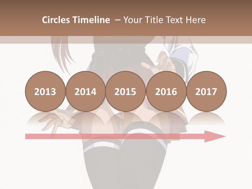 A Girl With Red Hair Is Standing In Front Of A Brown Background PowerPoint Template