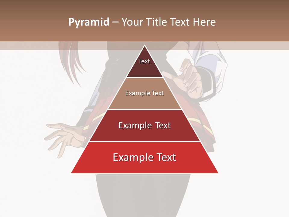 A Girl With Red Hair Is Standing In Front Of A Brown Background PowerPoint Template