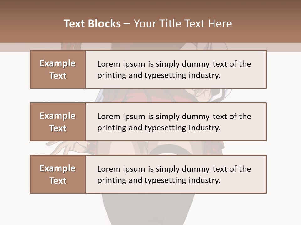 A Girl With Red Hair Is Standing In Front Of A Brown Background PowerPoint Template