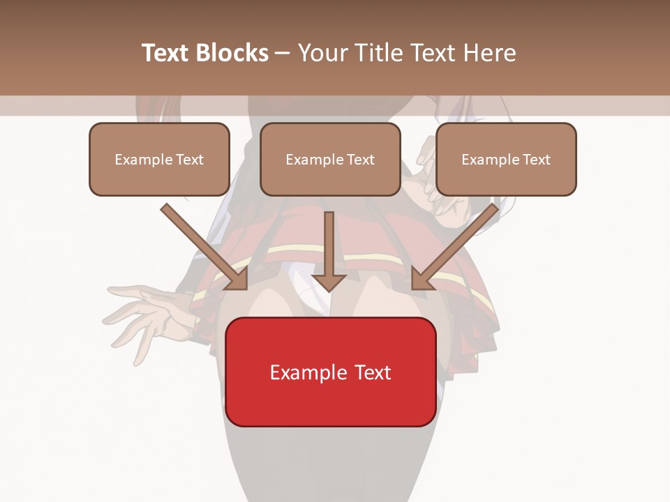 A Girl With Red Hair Is Standing In Front Of A Brown Background PowerPoint Template