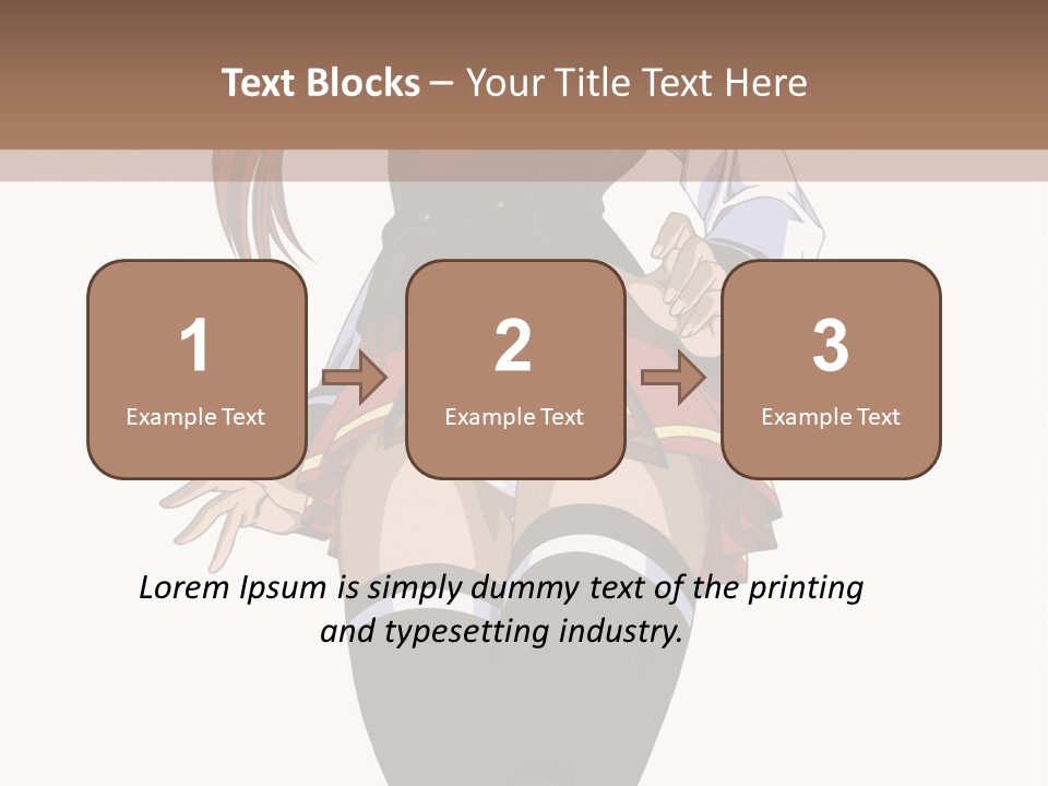 A Girl With Red Hair Is Standing In Front Of A Brown Background PowerPoint Template