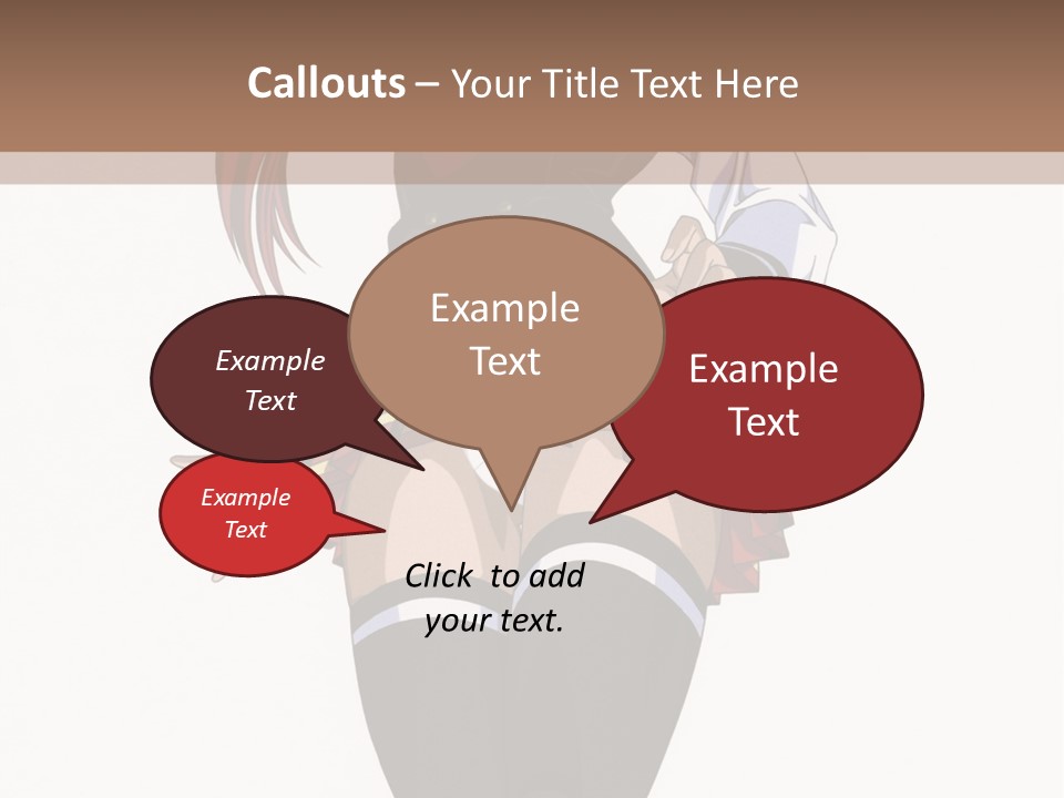 A Girl With Red Hair Is Standing In Front Of A Brown Background PowerPoint Template