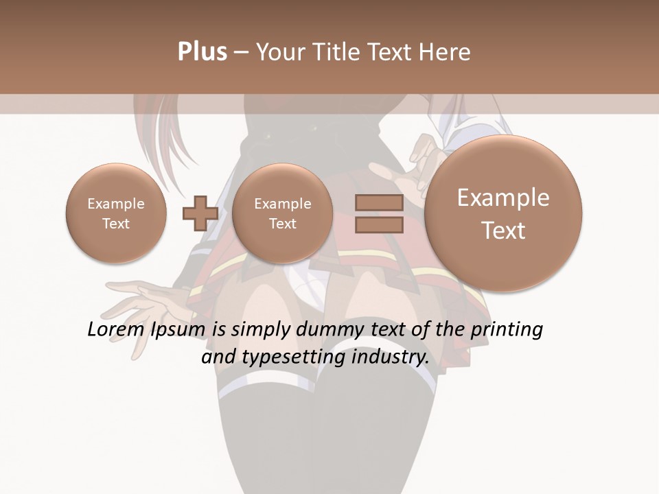 A Girl With Red Hair Is Standing In Front Of A Brown Background PowerPoint Template