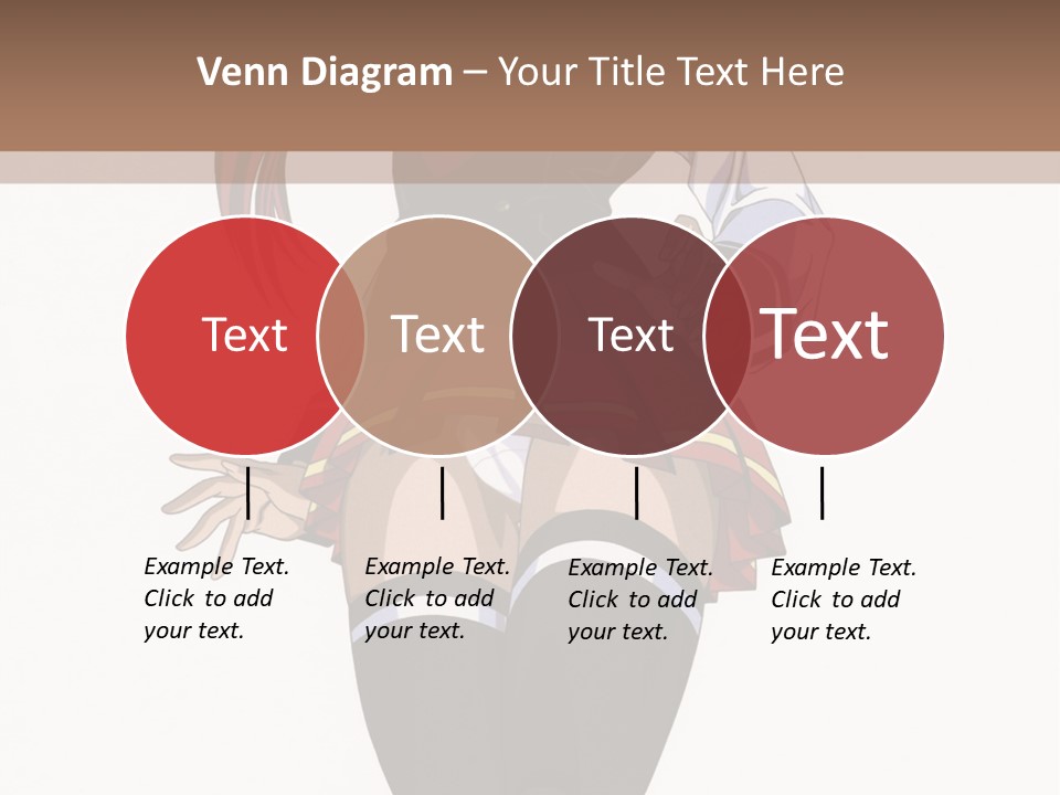 A Girl With Red Hair Is Standing In Front Of A Brown Background PowerPoint Template