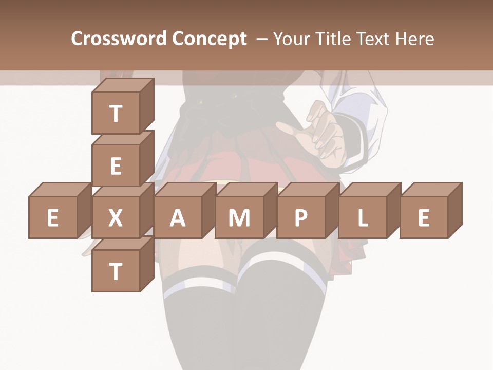 A Girl With Red Hair Is Standing In Front Of A Brown Background PowerPoint Template