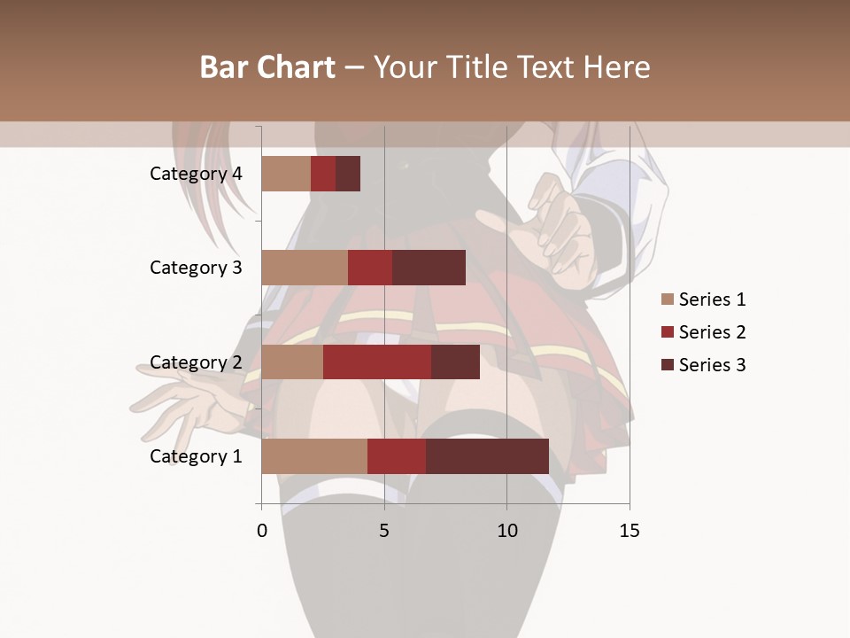 A Girl With Red Hair Is Standing In Front Of A Brown Background PowerPoint Template