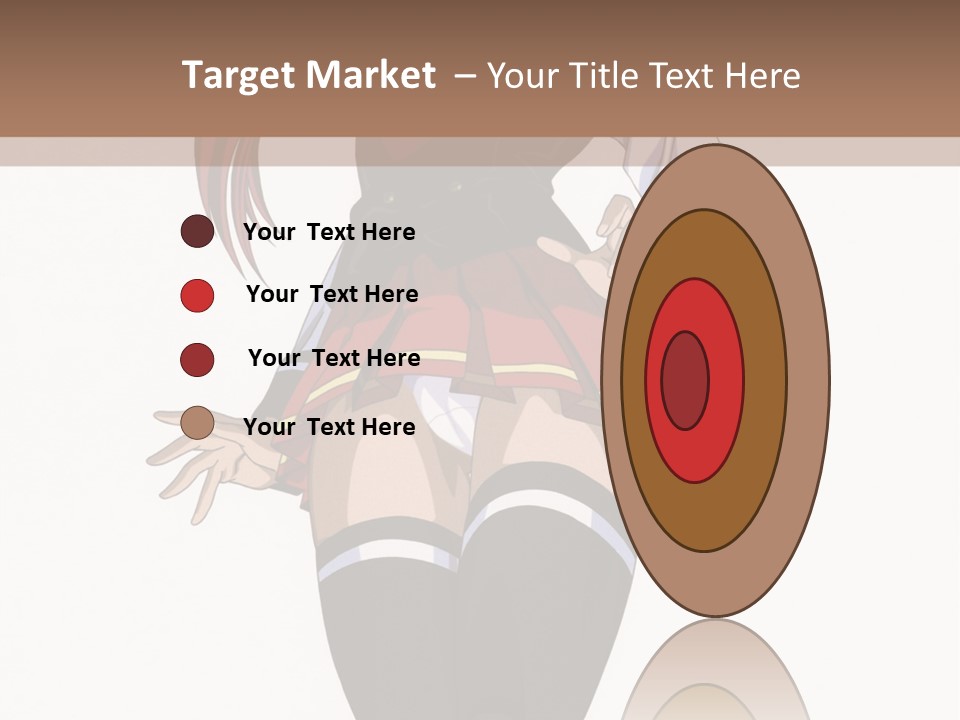 A Girl With Red Hair Is Standing In Front Of A Brown Background PowerPoint Template