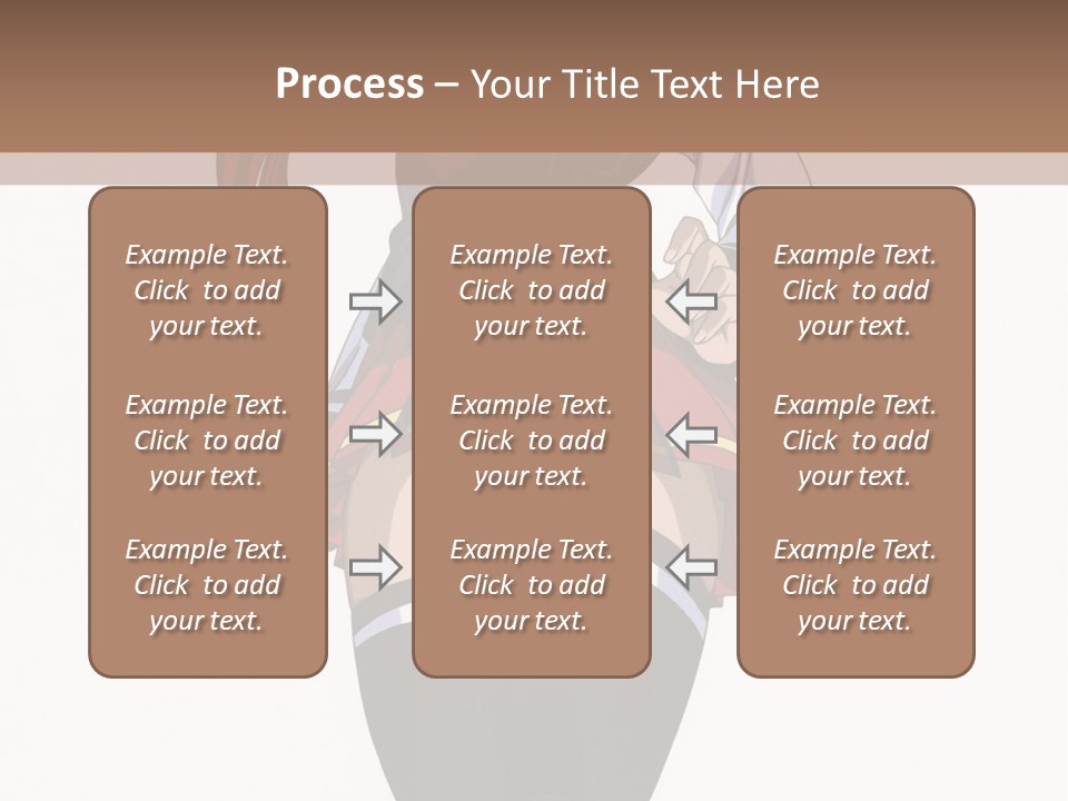 A Girl With Red Hair Is Standing In Front Of A Brown Background PowerPoint Template