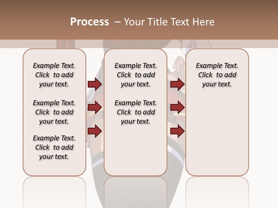 A Girl With Red Hair Is Standing In Front Of A Brown Background PowerPoint Template