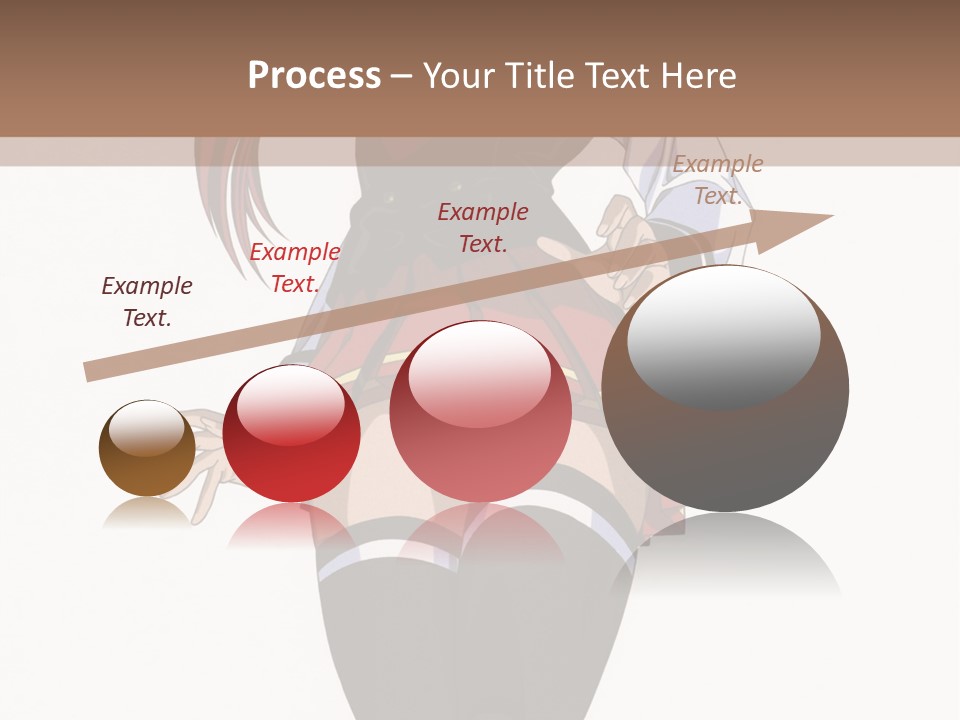 A Girl With Red Hair Is Standing In Front Of A Brown Background PowerPoint Template