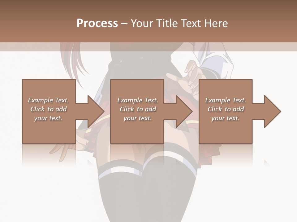 A Girl With Red Hair Is Standing In Front Of A Brown Background PowerPoint Template