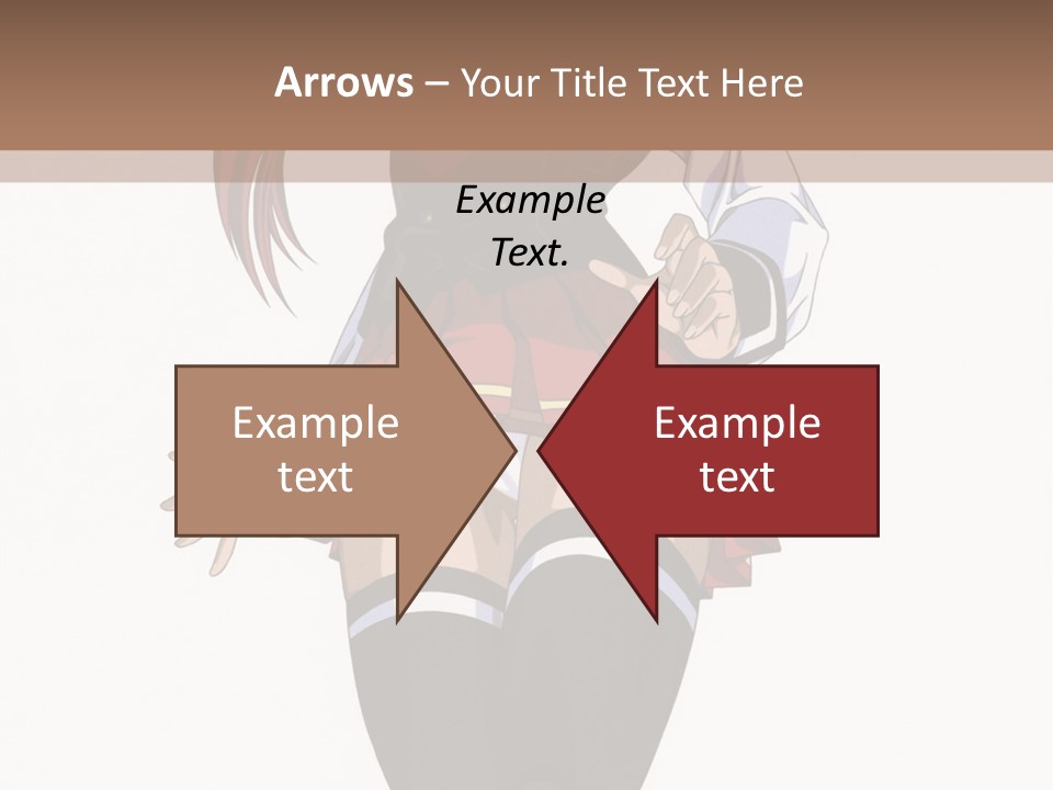 A Girl With Red Hair Is Standing In Front Of A Brown Background PowerPoint Template