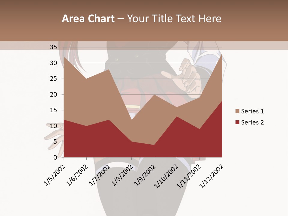 A Girl With Red Hair Is Standing In Front Of A Brown Background PowerPoint Template
