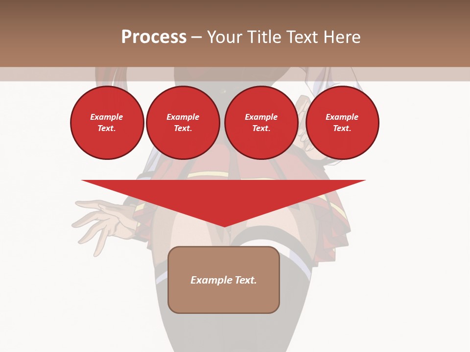 A Girl With Red Hair Is Standing In Front Of A Brown Background PowerPoint Template