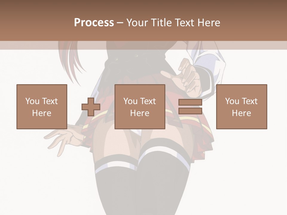 A Girl With Red Hair Is Standing In Front Of A Brown Background PowerPoint Template