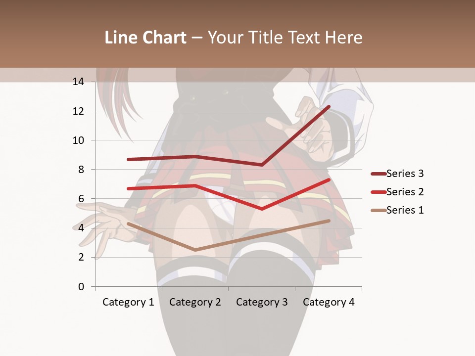 A Girl With Red Hair Is Standing In Front Of A Brown Background PowerPoint Template