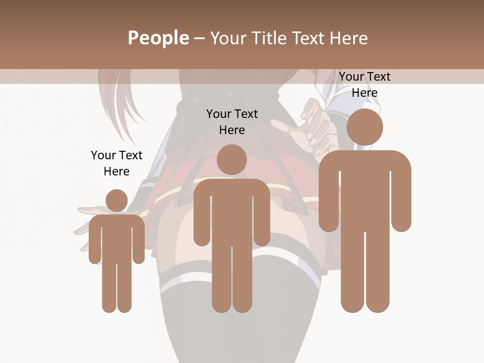 A Girl With Red Hair Is Standing In Front Of A Brown Background PowerPoint Template