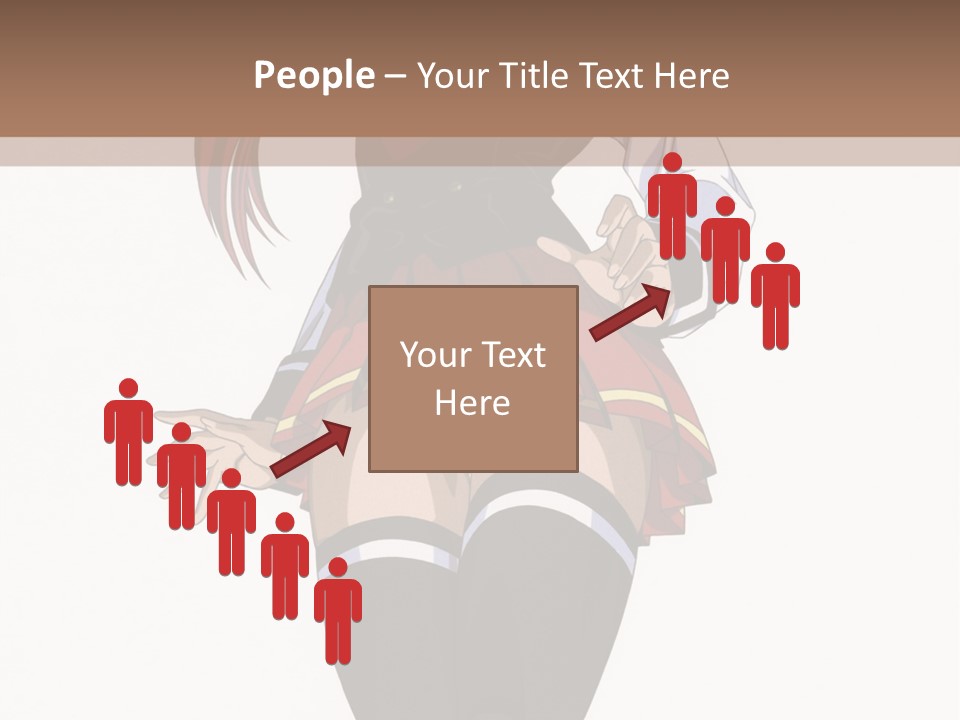 A Girl With Red Hair Is Standing In Front Of A Brown Background PowerPoint Template