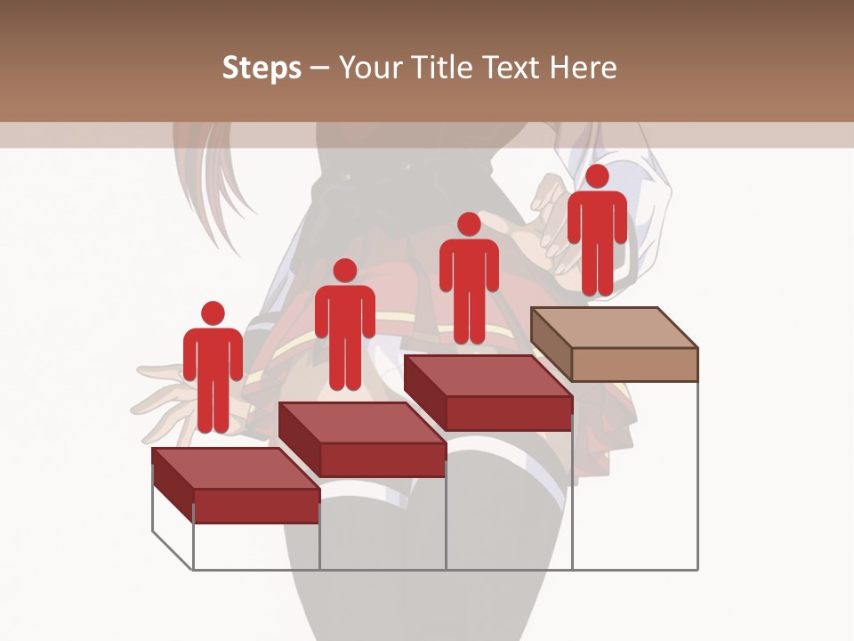 A Girl With Red Hair Is Standing In Front Of A Brown Background PowerPoint Template