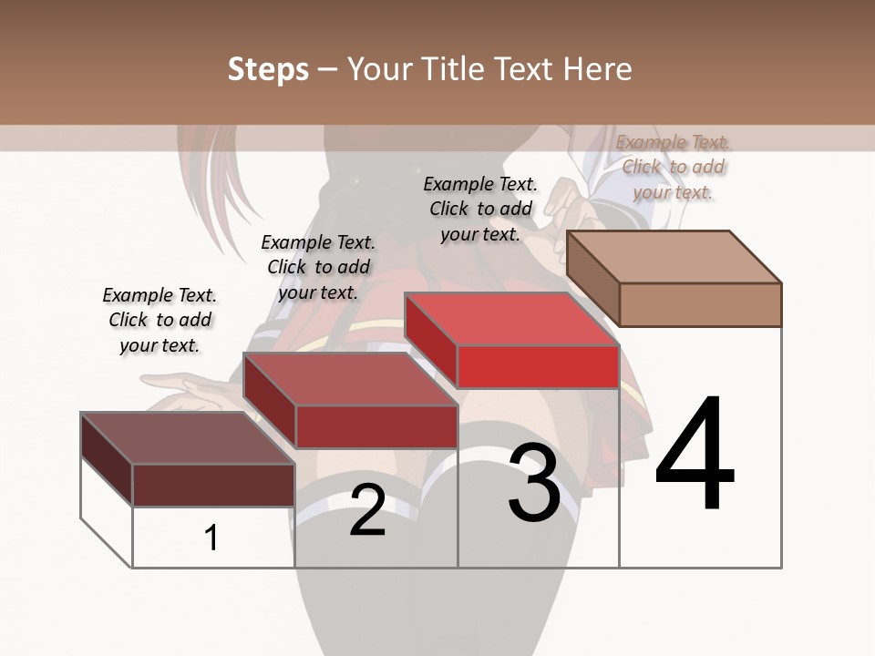 A Girl With Red Hair Is Standing In Front Of A Brown Background PowerPoint Template