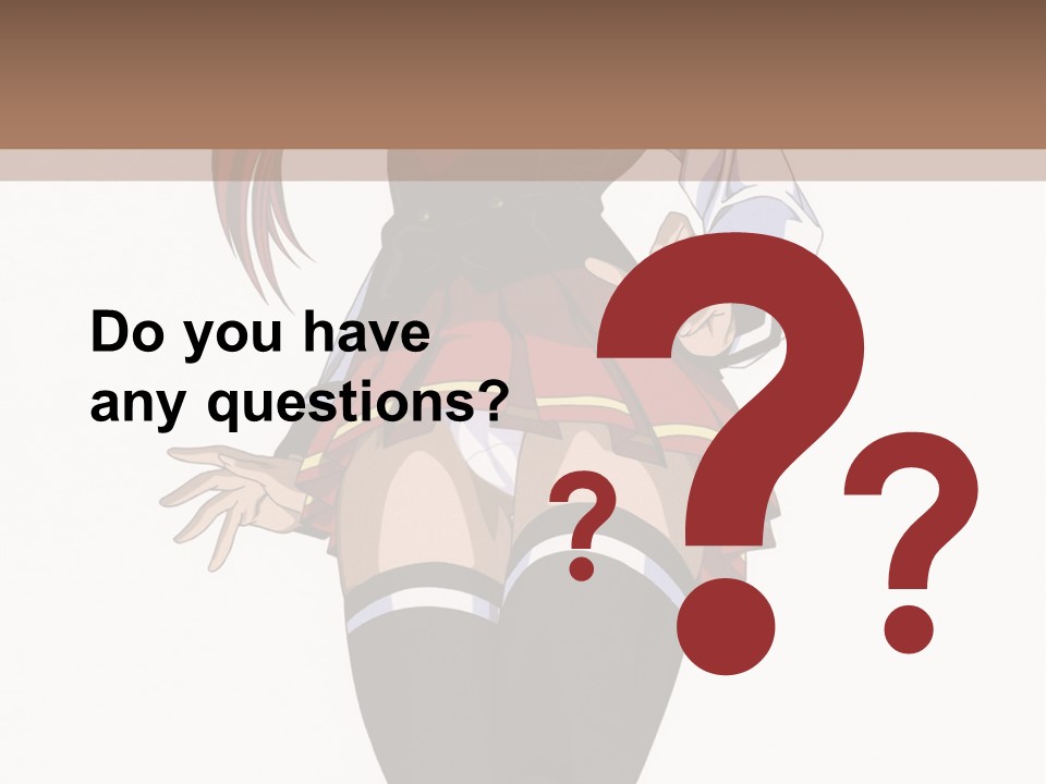 A Girl With Red Hair Is Standing In Front Of A Brown Background PowerPoint Template