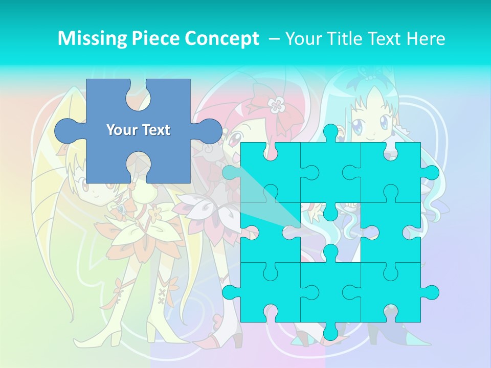 A Group Of Cartoon Characters With A Colorful Background PowerPoint Template