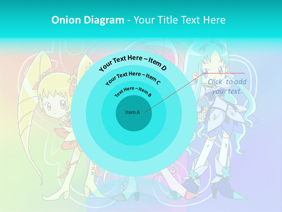 A Group Of Cartoon Characters With A Colorful Background PowerPoint Template