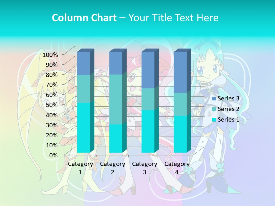 A Group Of Cartoon Characters With A Colorful Background PowerPoint Template