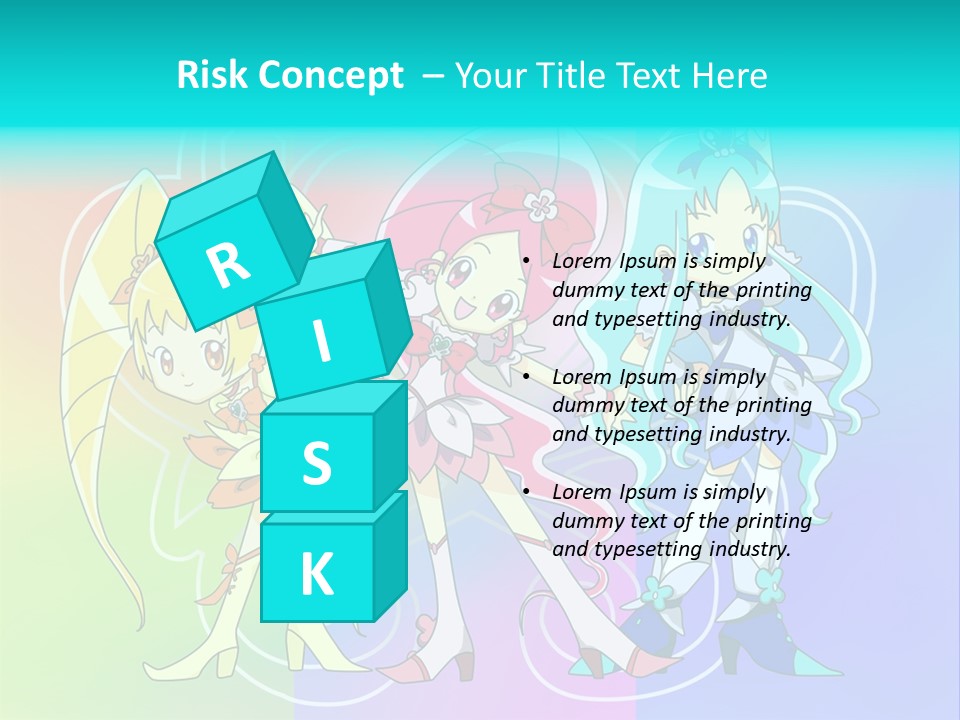 A Group Of Cartoon Characters With A Colorful Background PowerPoint Template