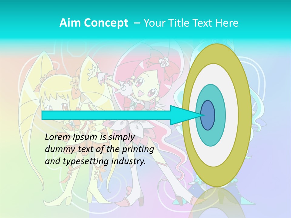 A Group Of Cartoon Characters With A Colorful Background PowerPoint Template
