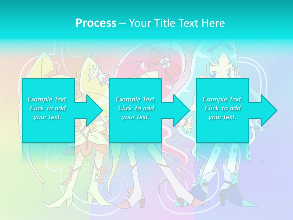 A Group Of Cartoon Characters With A Colorful Background PowerPoint Template