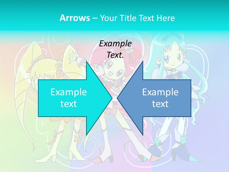 A Group Of Cartoon Characters With A Colorful Background PowerPoint Template