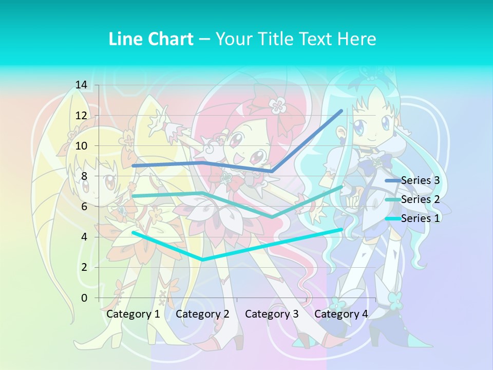 A Group Of Cartoon Characters With A Colorful Background PowerPoint Template