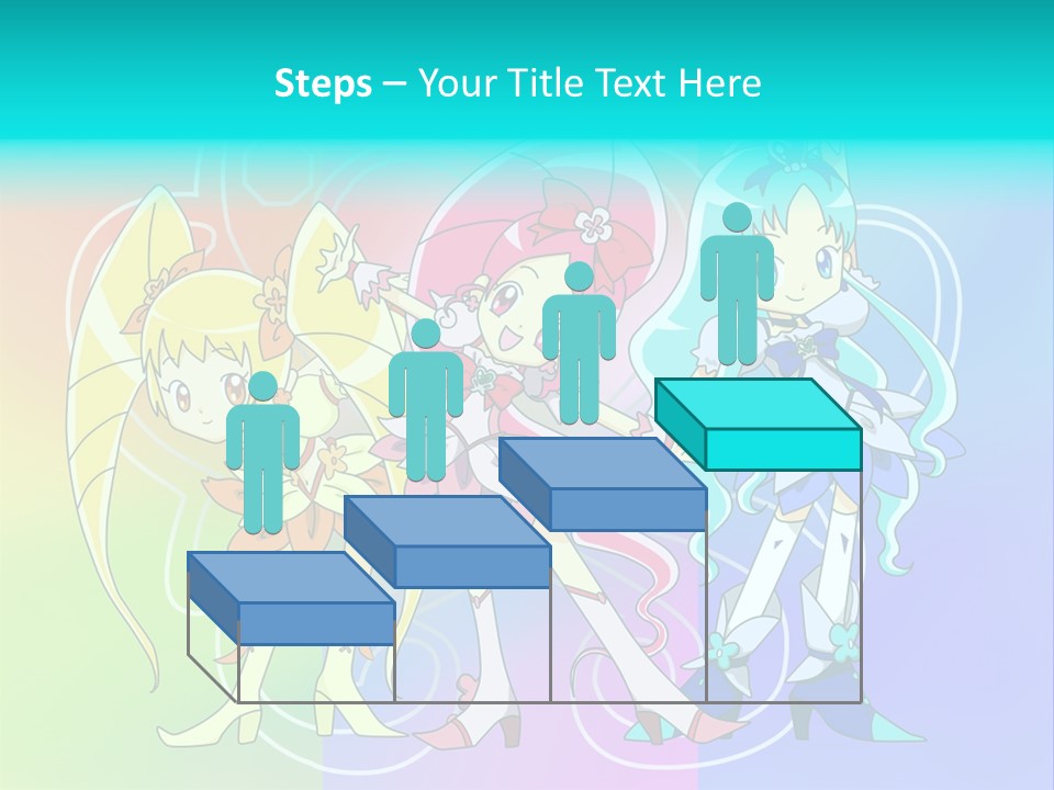 A Group Of Cartoon Characters With A Colorful Background PowerPoint Template