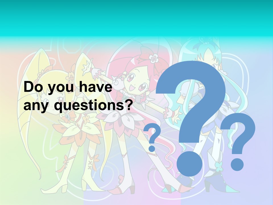 A Group Of Cartoon Characters With A Colorful Background PowerPoint Template