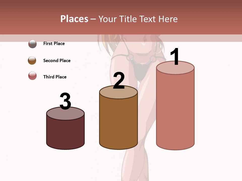 A Woman In A Bikini Is Holding A Tennis Racket PowerPoint Template