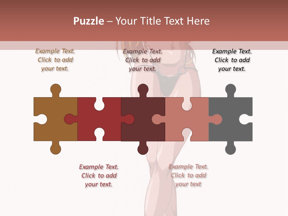 A Woman In A Bikini Is Holding A Tennis Racket PowerPoint Template