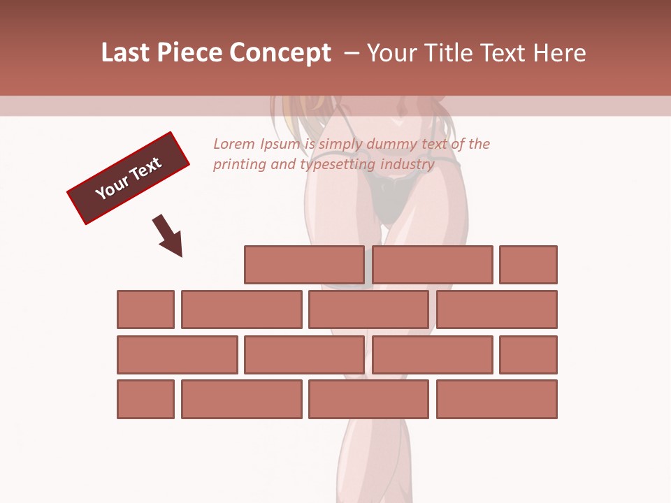 A Woman In A Bikini Is Holding A Tennis Racket PowerPoint Template