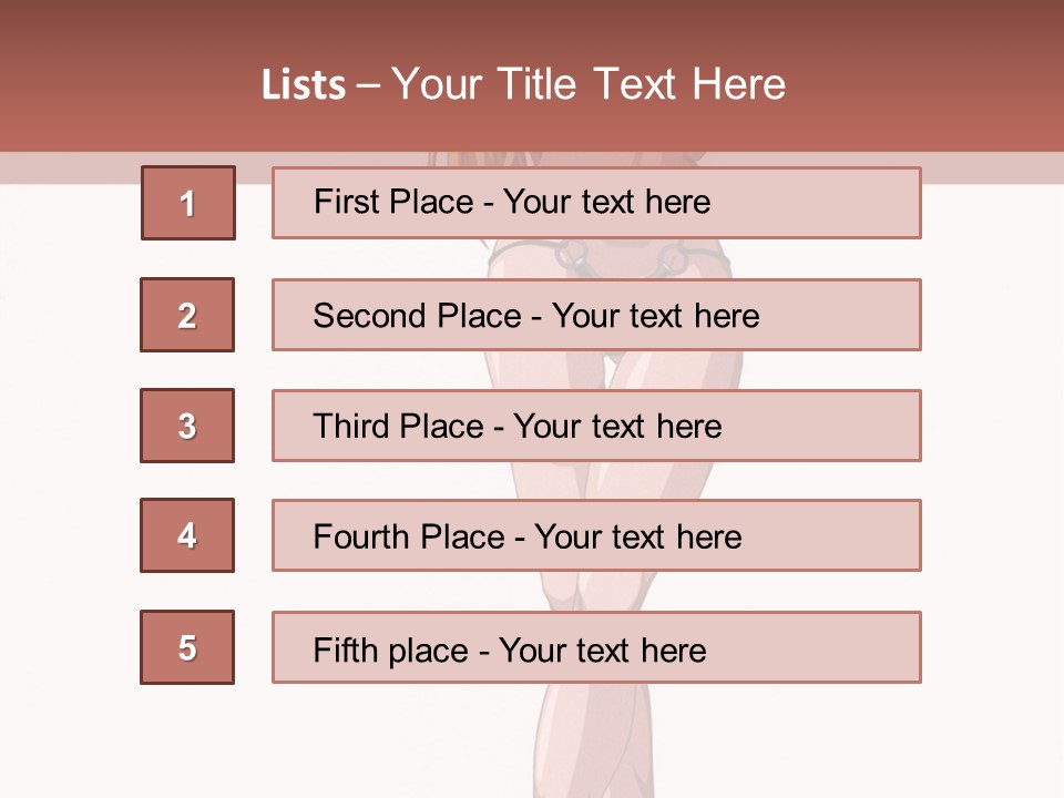 A Woman In A Bikini Is Holding A Tennis Racket PowerPoint Template