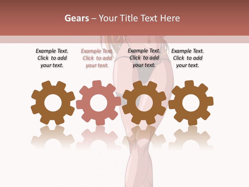 A Woman In A Bikini Is Holding A Tennis Racket PowerPoint Template