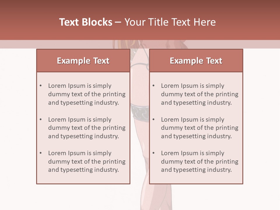 A Woman In A Bikini Is Holding A Tennis Racket PowerPoint Template