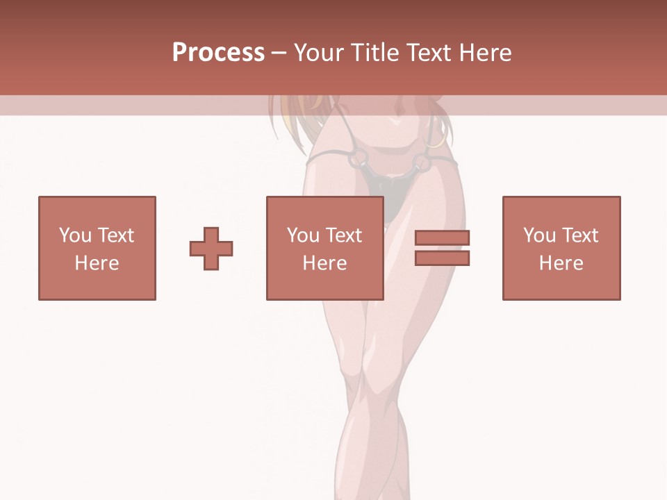 A Woman In A Bikini Is Holding A Tennis Racket PowerPoint Template