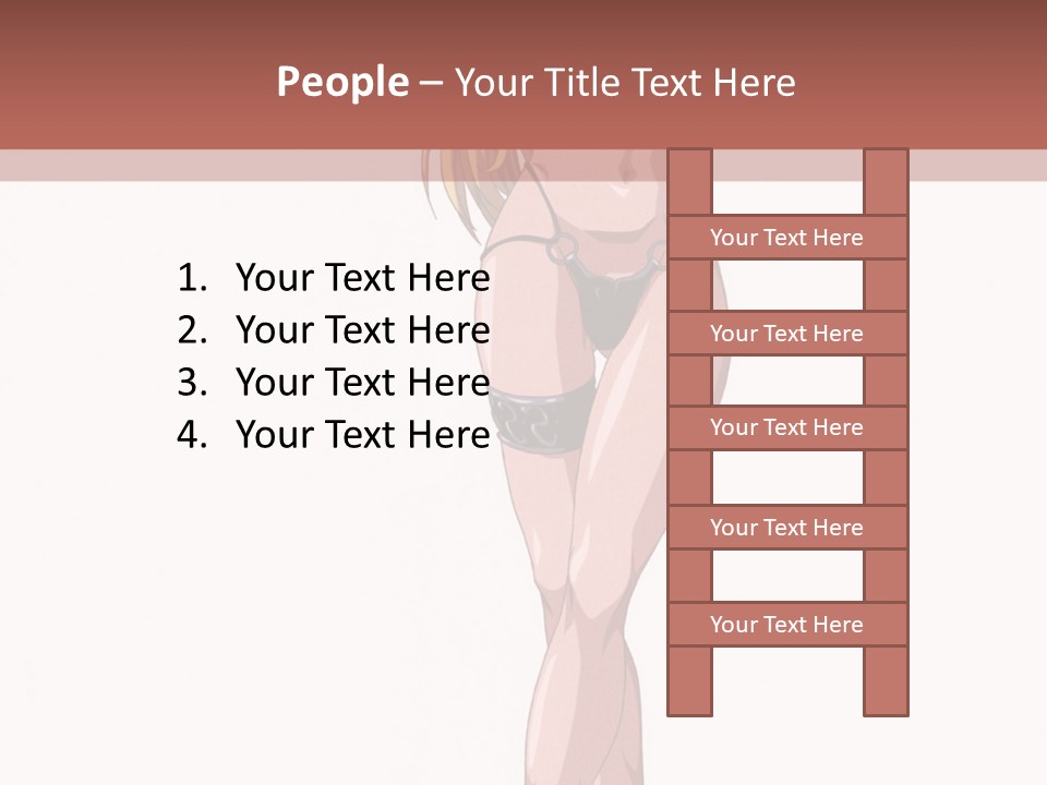 A Woman In A Bikini Is Holding A Tennis Racket PowerPoint Template