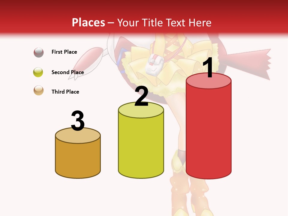 A Girl In A Yellow Dress Is Flying PowerPoint Template