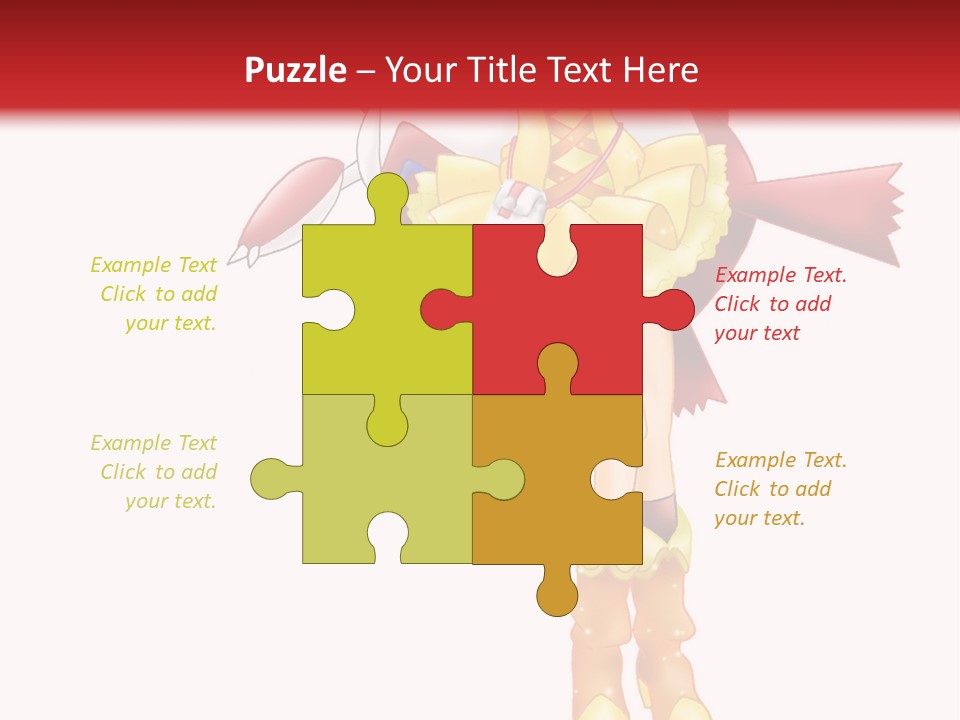 A Girl In A Yellow Dress Is Flying PowerPoint Template