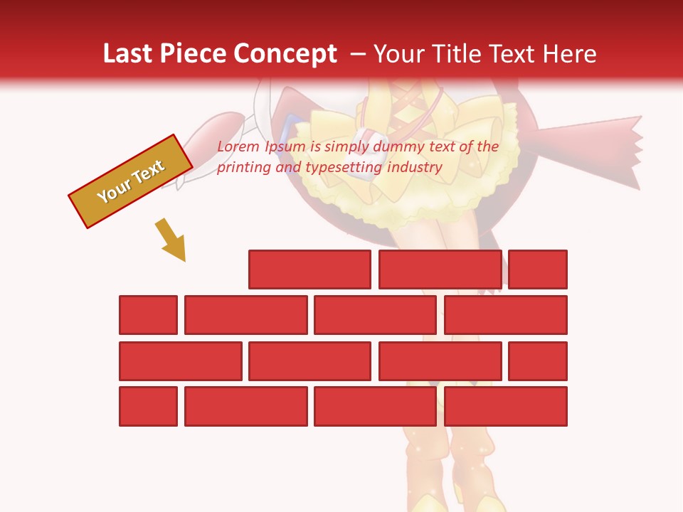 A Girl In A Yellow Dress Is Flying PowerPoint Template