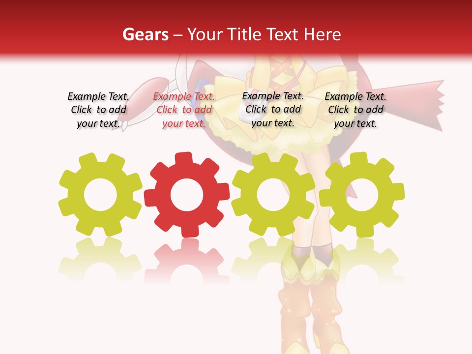 A Girl In A Yellow Dress Is Flying PowerPoint Template