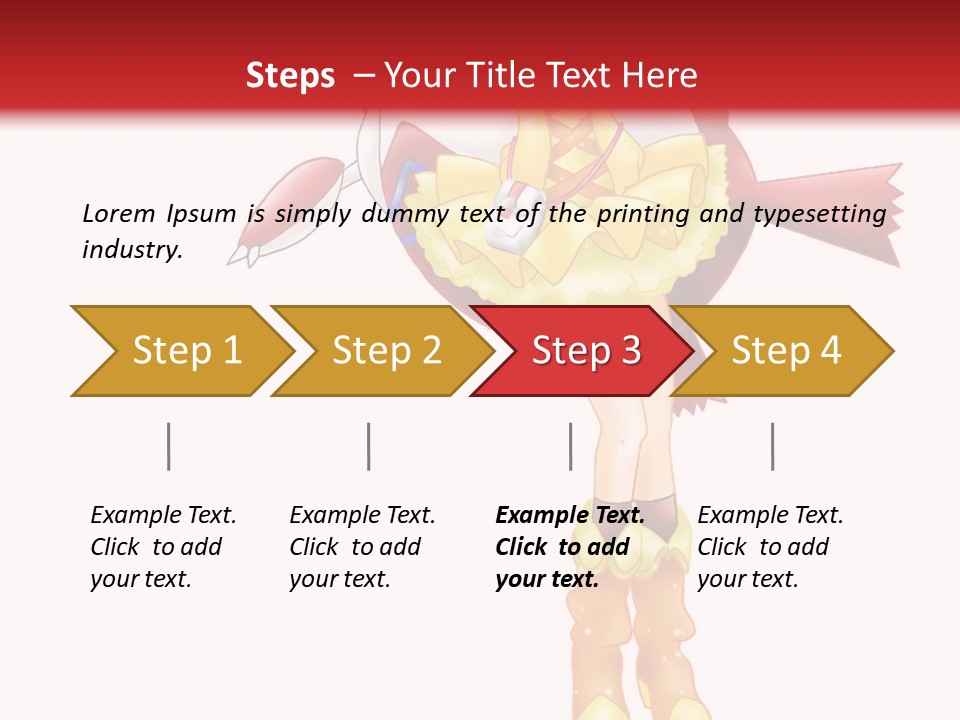 A Girl In A Yellow Dress Is Flying PowerPoint Template